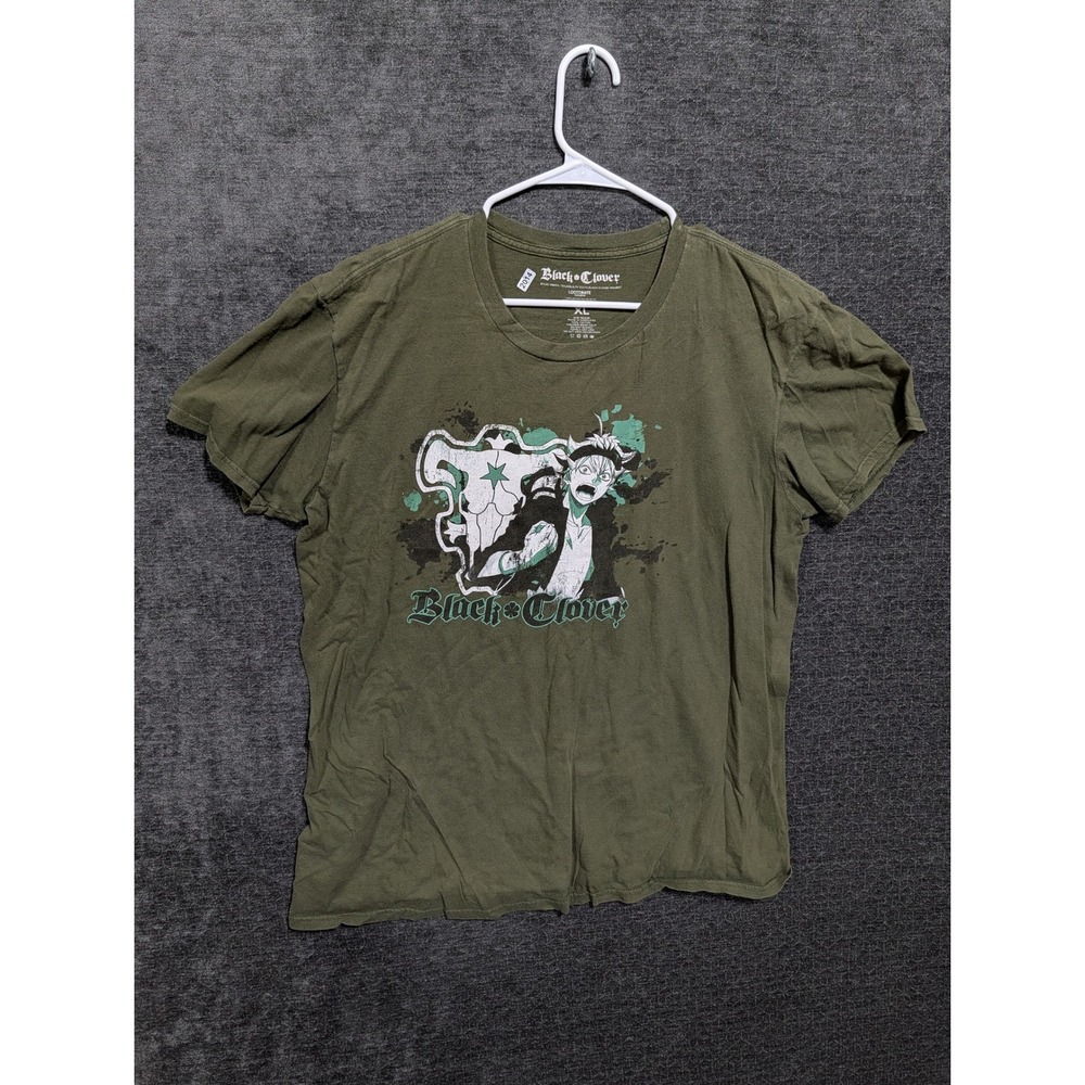 Black Clover Asta Black Bulls Anime T-Shirt Olive Green XL Loot Crate Exclusive
